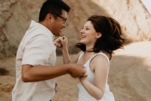 A dreamy sunrise malibu elopement at el matador beach