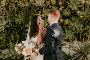 A modern romantic and edgy wedding at the smog shoppe by Los Angeles Wedding Photographer Kadi Tobin