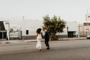 A modern romantic and edgy wedding at the smog shoppe by Los Angeles Wedding Photographer Kadi Tobin