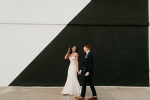 A modern romantic and edgy wedding at the smog shoppe by Los Angeles Wedding Photographer Kadi Tobin