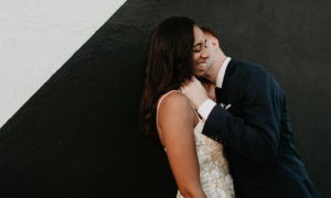 A modern romantic and edgy wedding at the smog shoppe by Los Angeles Wedding Photographer Kadi Tobin
