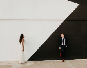A modern romantic and edgy wedding at the smog shoppe by Los Angeles Wedding Photographer Kadi Tobin
