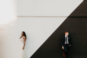 A modern romantic and edgy wedding at the smog shoppe by Los Angeles Wedding Photographer Kadi Tobin
