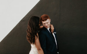 A modern romantic and edgy wedding at the smog shoppe by Los Angeles Wedding Photographer Kadi Tobin