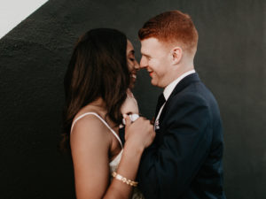 A modern romantic and edgy wedding at the smog shoppe by Los Angeles Wedding Photographer Kadi Tobin