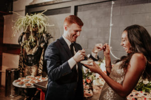 A modern romantic and edgy wedding at the smog shoppe by Los Angeles Wedding Photographer Kadi Tobin