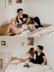 A In home engagement session in los angeles by Kadi Tobin, a los angeles wedding photographer