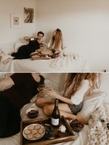 A In home engagement session in los angeles by Kadi Tobin, a los angeles wedding photographer