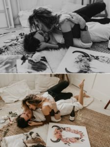 A In home engagement session in los angeles by Kadi Tobin, a los angeles wedding photographer