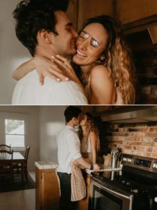 A In home engagement session in los angeles by Kadi Tobin, a los angeles wedding photographer