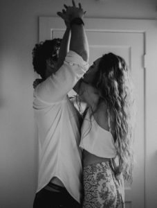 A In home engagement session in los angeles by Kadi Tobin, a los angeles wedding photographer